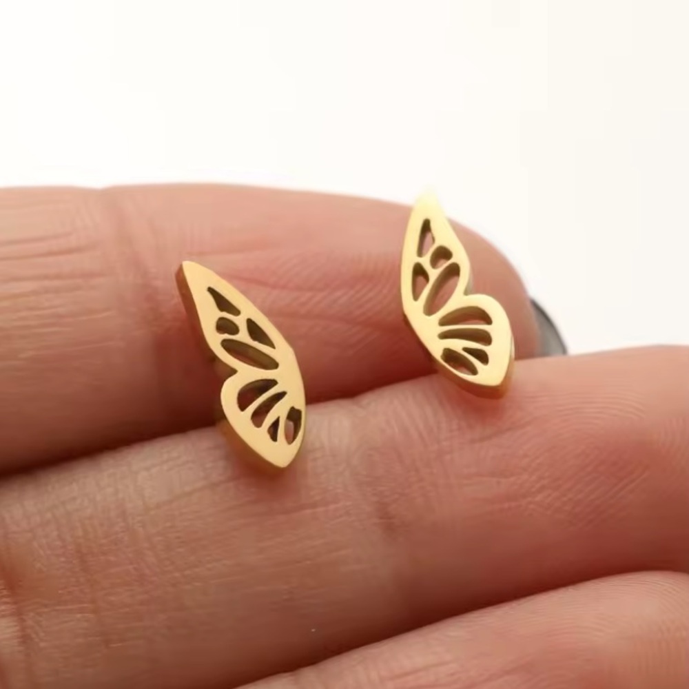 BOGO! Dainty Butterfly wings stud Earrings in Gold color - Boutique NEW